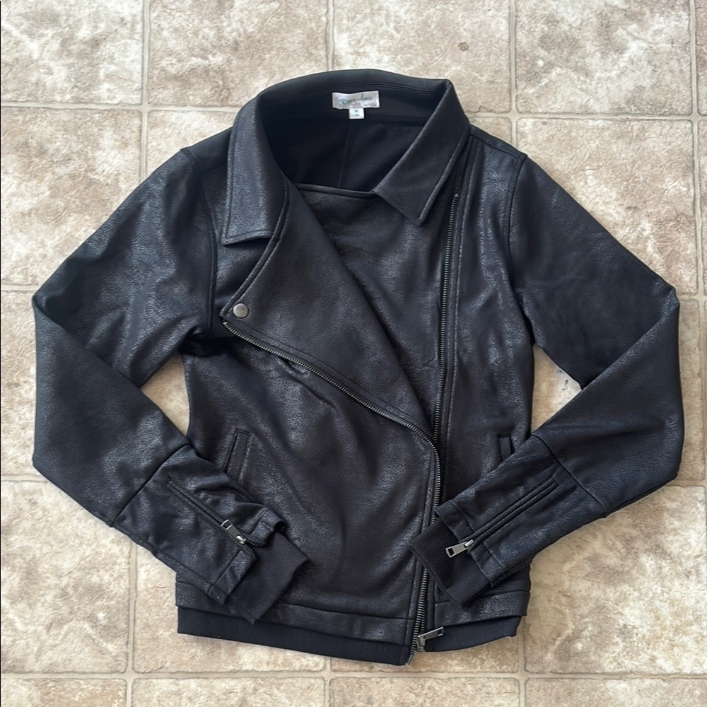 Women's Black Faux Leather Jacket